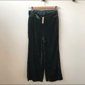 Madewell XXS Grn Velvet Huston Pull-On Crop Pants